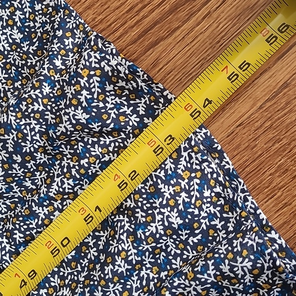 Smocked  Bodice Hudson Gray Blue Floral Sleeveless Maxi Dress - Picture 10 of 14